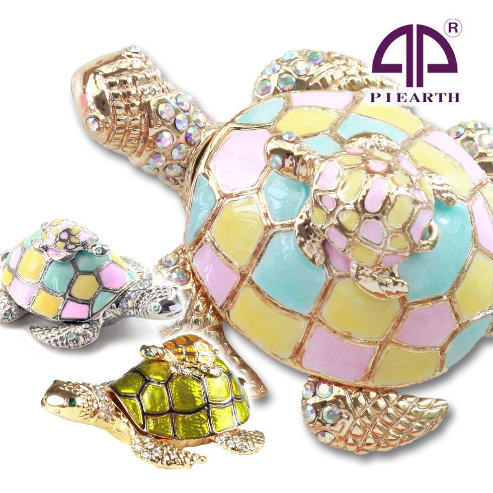 翡翠・亀の親子・置物 翡翠・亀の親子・ 置物