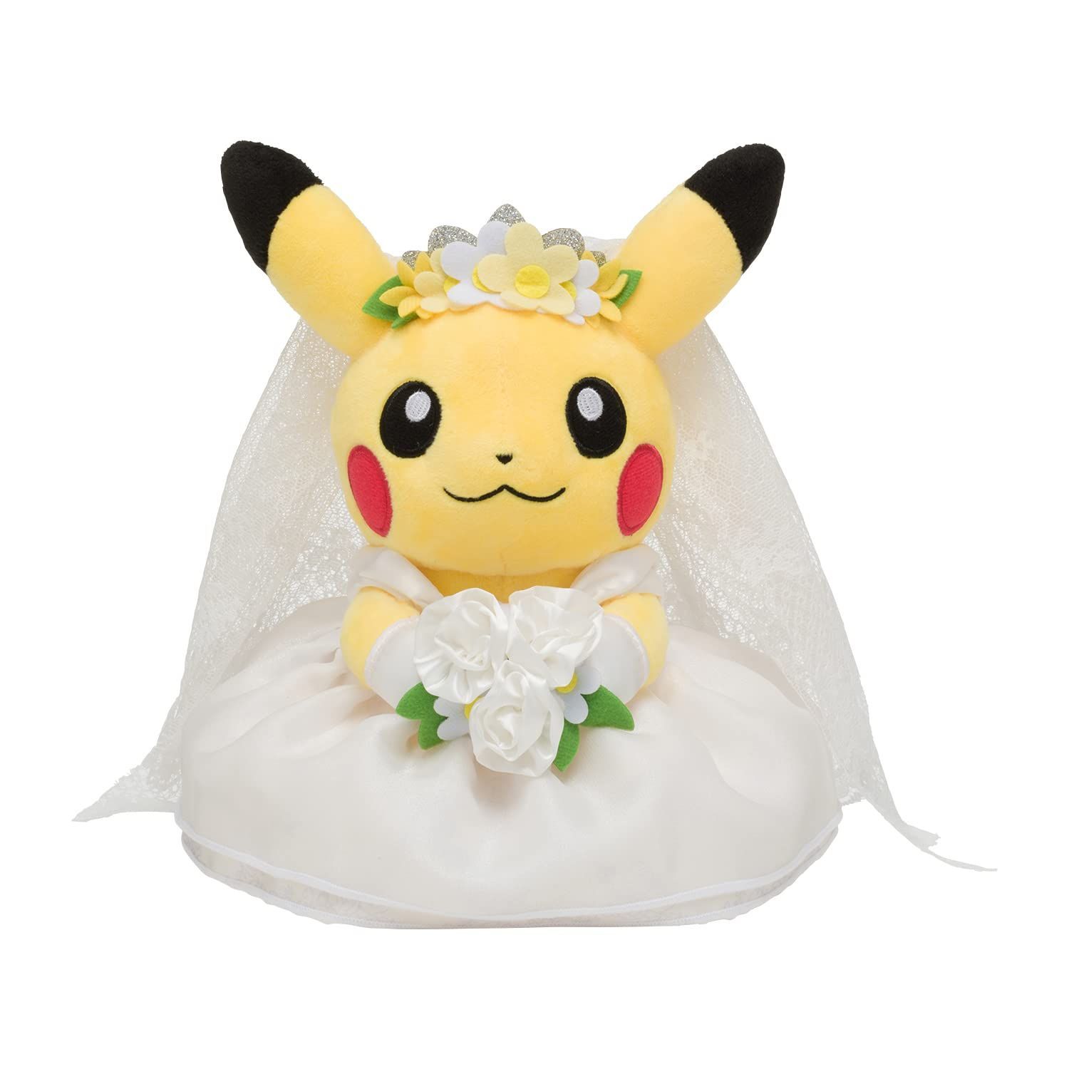 【新着商品】Wedding Garden Pokemon 20×16×13(H×W×D:㎝) メスのすがた ピカチュウ ぬいぐるみ ポケモンセンターオリジナル