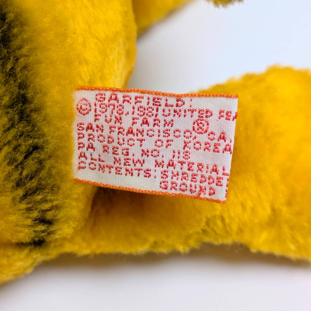 80s Garfield ガーフィールド ぬいぐるみ Vintage ☆ VINTAGE 1980年代初期 ☆【 Garfield ( ガーフィールド