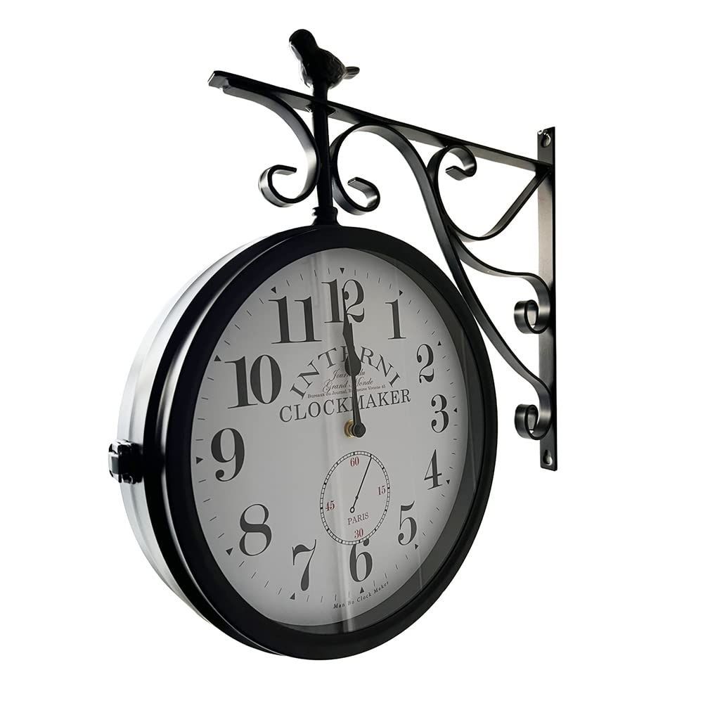 2本掛けブラック楕円パイプ腕時計スタンド 手作り 時計