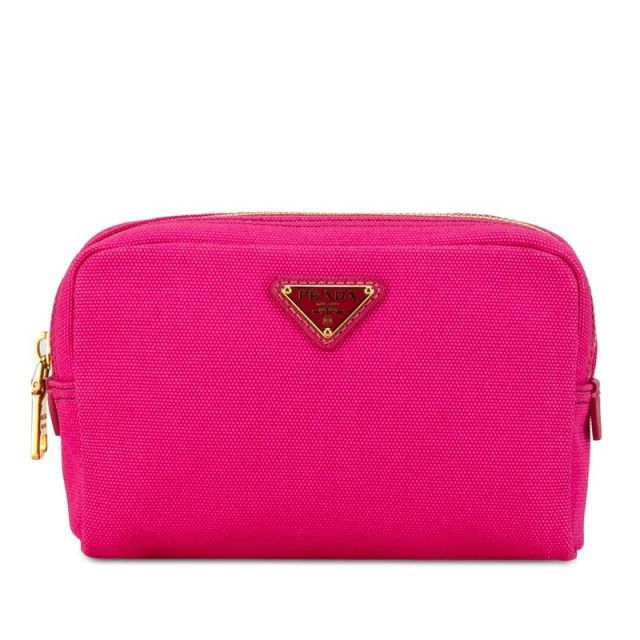 PRADA ナイロン ポーチ ピンク 【公式通販】