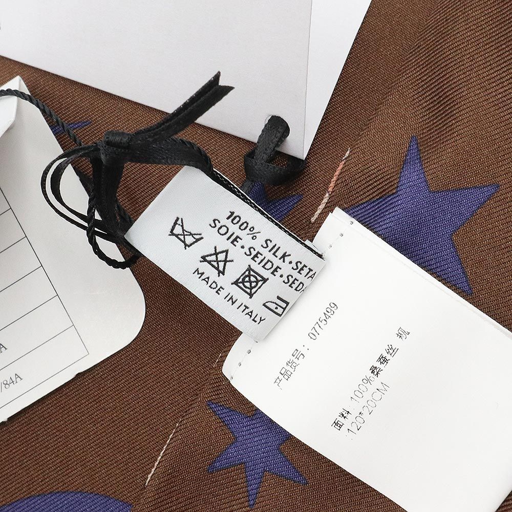 サルヴァトーレフェラガモ デイナイト バンドゥ リボン スカーフ シルク100％ ブルー ブラック ブラウン 320913 Salvatore Ferragamo ♥品 WWW_SMP1DAWEKUDUS_SCH_ID