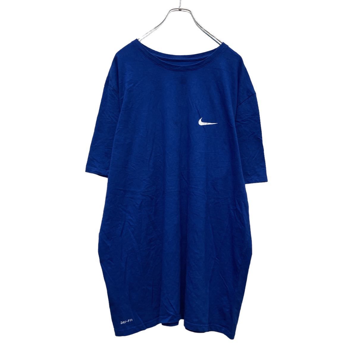 NIKE 半袖 ロゴ Tシャツ 3XL ブルー ホワイト ナイキ ワンポイント