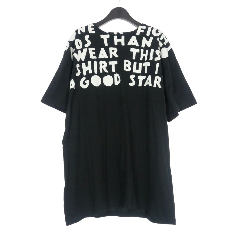 メゾンマルジェラ 10 Maison Margiela 10 21AW オーバーサイズ エイズTシャツ カットソー 半袖 L ブラック 黒 S50GC0663 国内正規