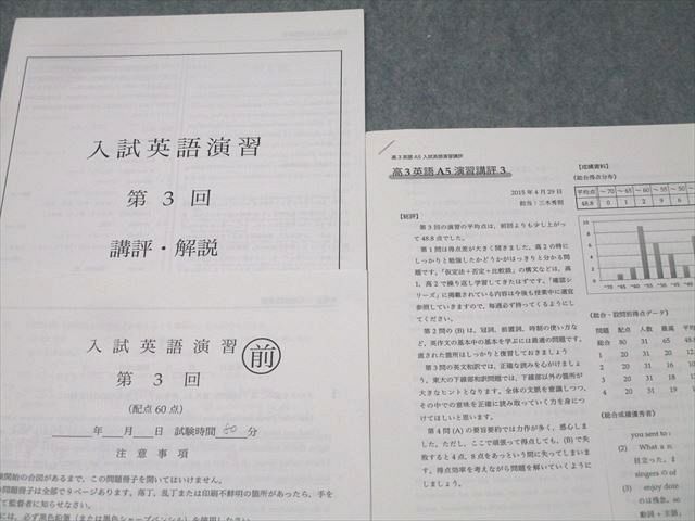鉄緑会 入試英語演習 高3 WH25-049 第1回〜第38回 A1 テスト計38回分