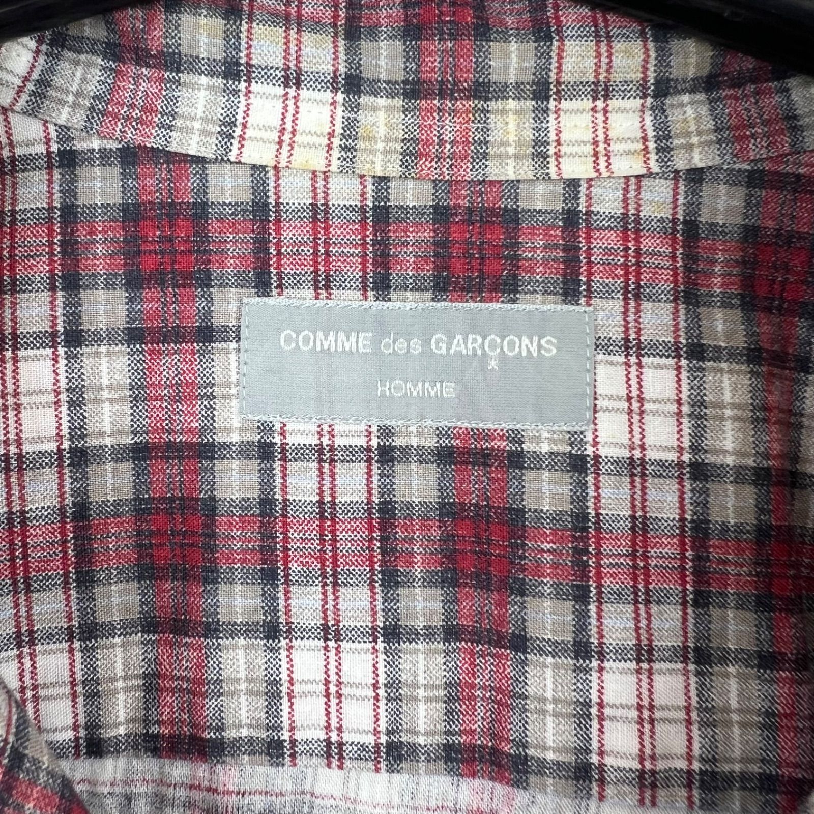 【AD1997】COMME des GARCONS HOMME チェックシャツ comme des garcons homme tanaka AD1997 S/S shirts check archive