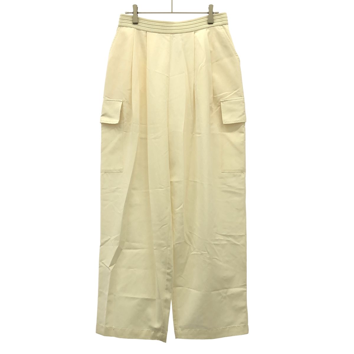 ☀ ETRE TOKYO エトレトウキョウ 24SS ジャガードウエストゴムアウトポケットパンツ 1224420004-0 アイボリー M