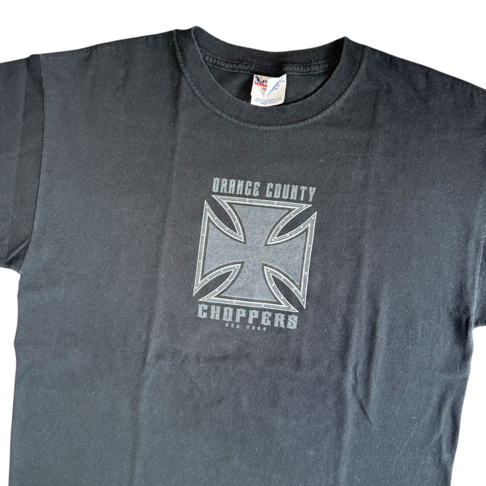 90s ORANGE COUNTRY CHOPPERS アイアンクロス Tシャツ Lサイズ
