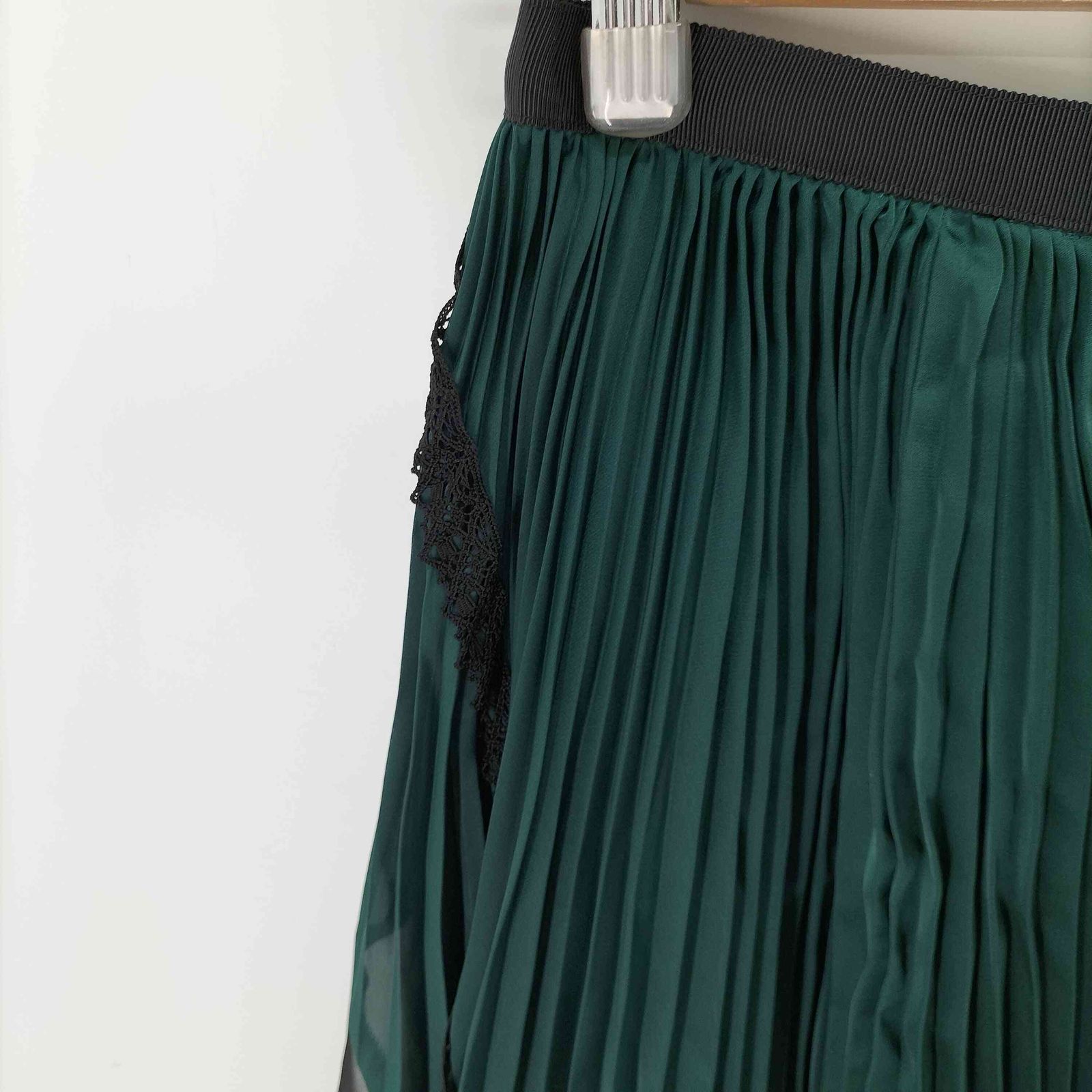 極美品 sacai サカイ レース プリーツ ラップ 巻き スカート Sacai プリーツ ラップスカート | グリーン | FARFETCH JP