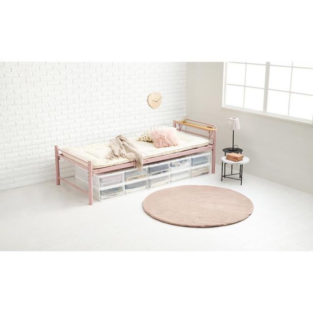 宮棚付きシングルロングベッド 新生活