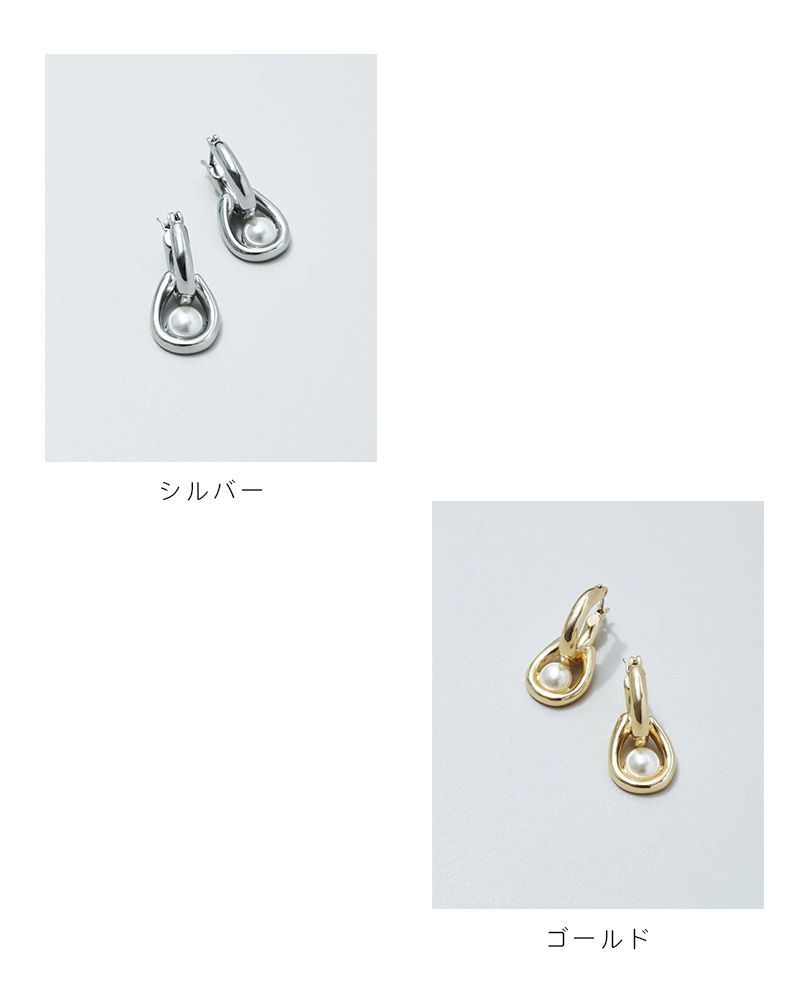 GOLDY/ゴールディ/ホースシュー × パール フープ ピアス/アクセサリー/1240807