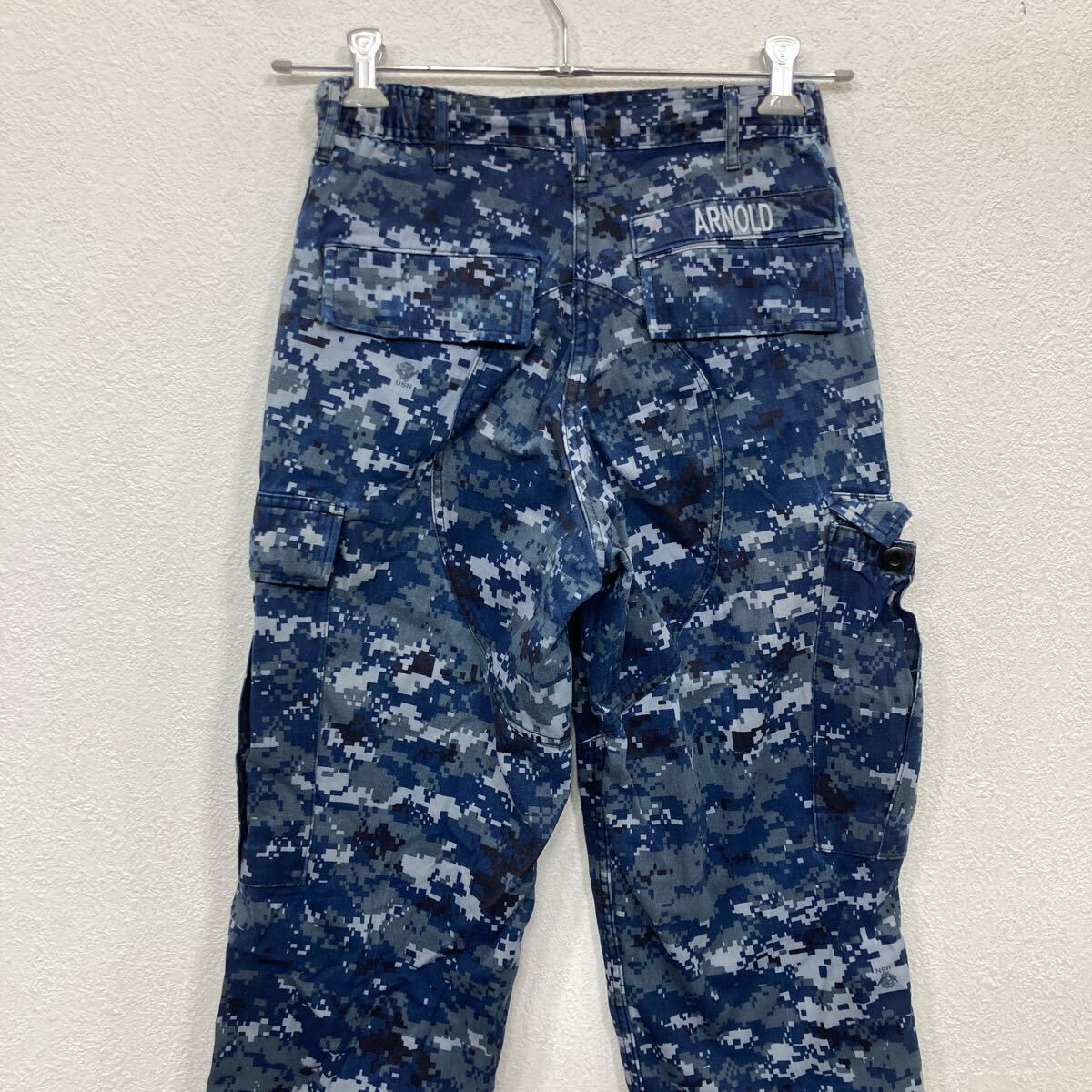 ミリタリーパンツ X-SMALL ブルー系 デジタルカモ ジップアップ 迷彩