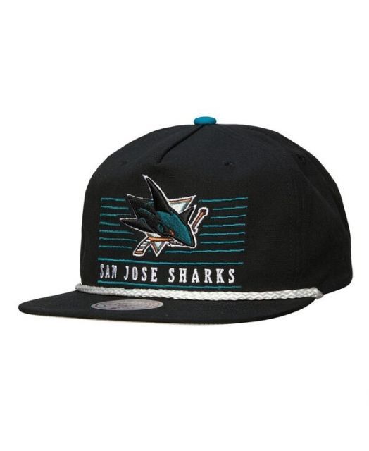 送料無料 ミッチェル-ネス レディース 帽子 アクセサリー Mitchell Ness Men s Black San Jose Sharks Ascend Deadstock Snapback Hat Black