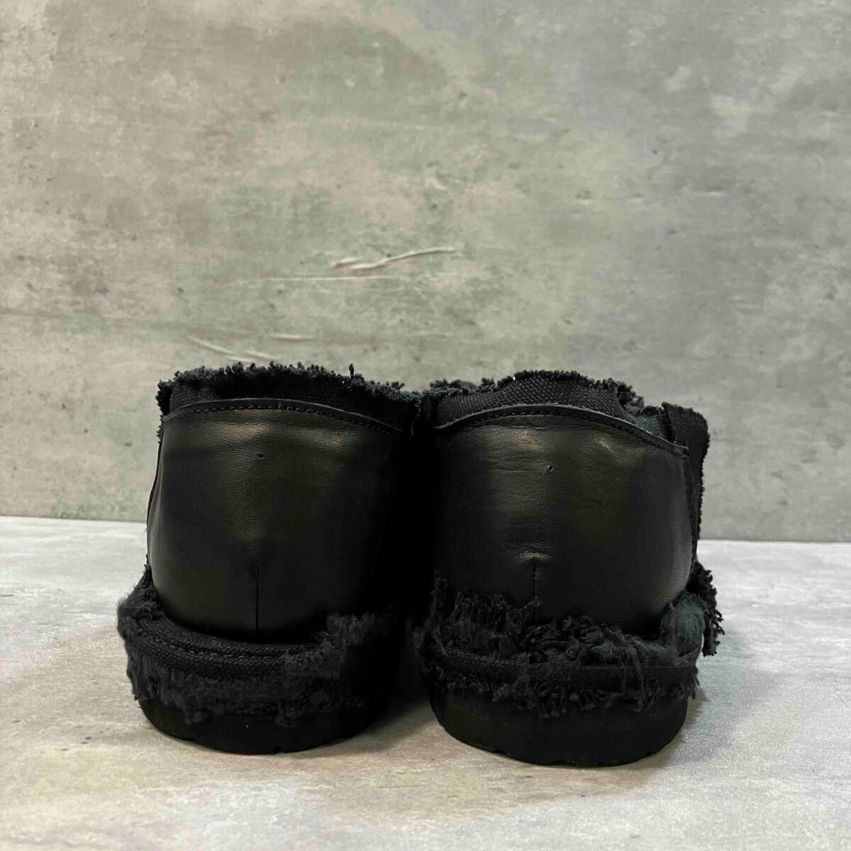 YOHJI YAMAMOTO OIL SOFT LEATHER TOE CUT LOW SHOES サンダル