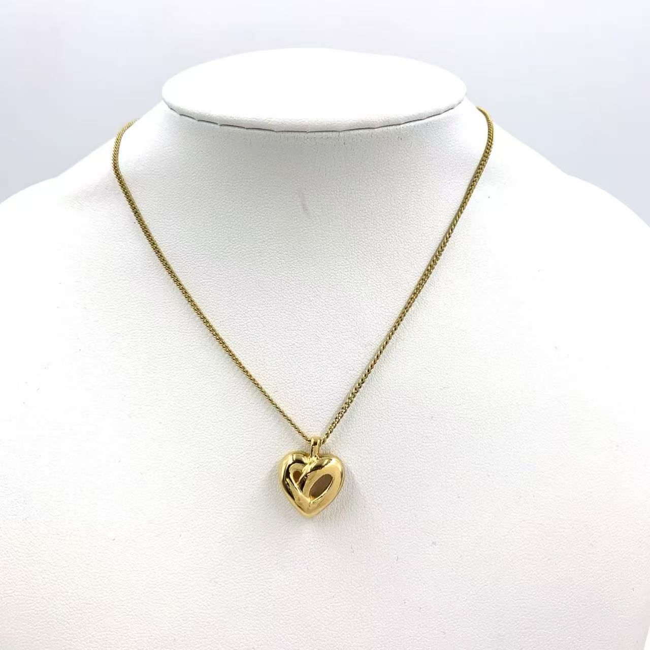 ♡関税送料込♡DIOR 真鍮製ハートネックレス Christian Dior ハートモチーフ GP ゴールド ネックレス - メルカリ