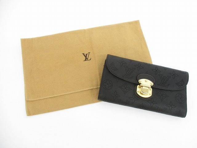 ルイヴィトン LOUIS VUITTON ポルトフォイユ アメリア 長財布 ウォレット ブラック ユニセックス