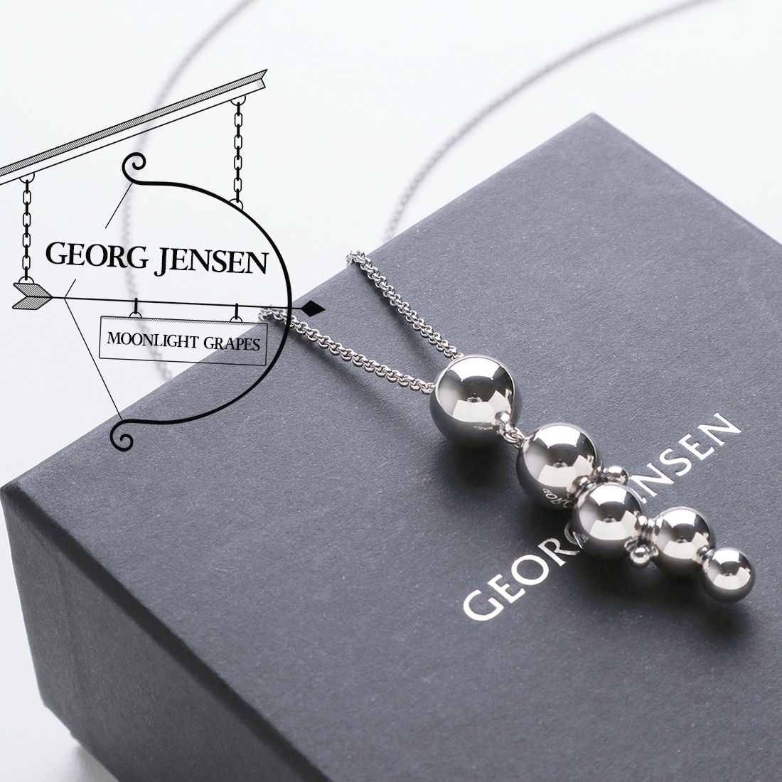 ケースが】 Georg Jensen - ジョージジェンセン 96A ネックレス ムーン