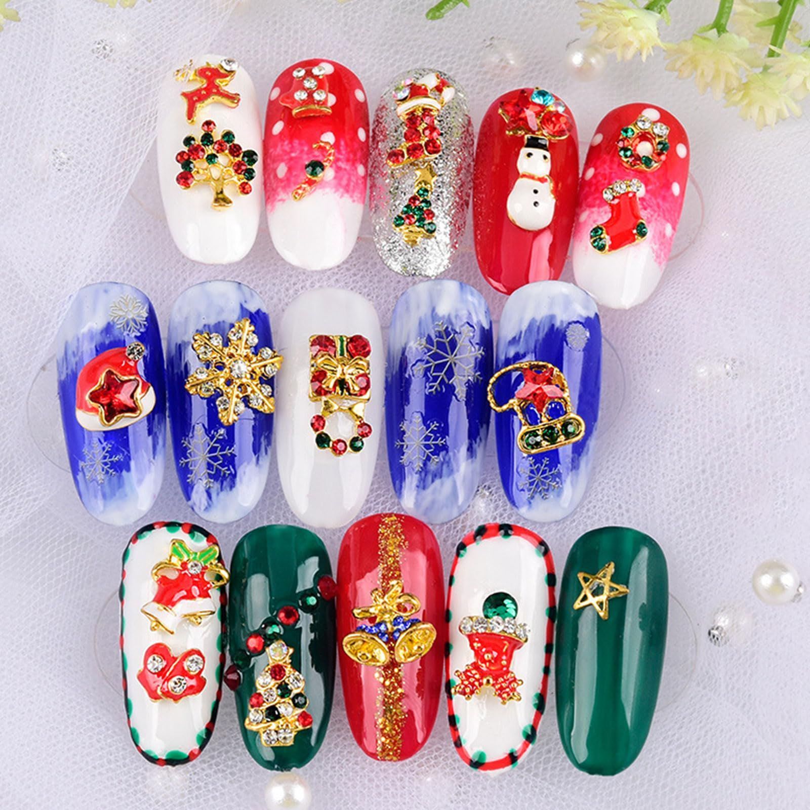 新品 クリスマス ネイルパーツ 24個セット 可愛い ネイルパーツ