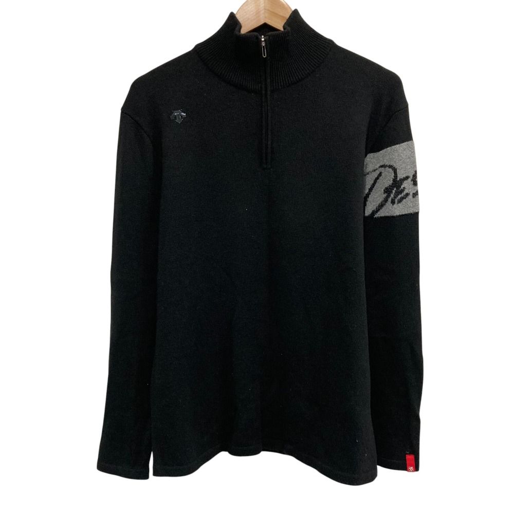 デサント　ハーフジップ グレー ブラック セーター デサント ハーフジップ グレー ブラック セーター グレー デサント