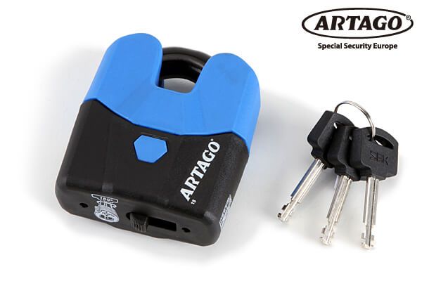 ARTAGO 13ART アルタゴ 13art 特殊鋼材 小型 汎用ロック セキュリティー 高強度 防犯 鍵 キー3本付 盗難防止 地球ロック 南京錠 オートバイ ハーレー BMW