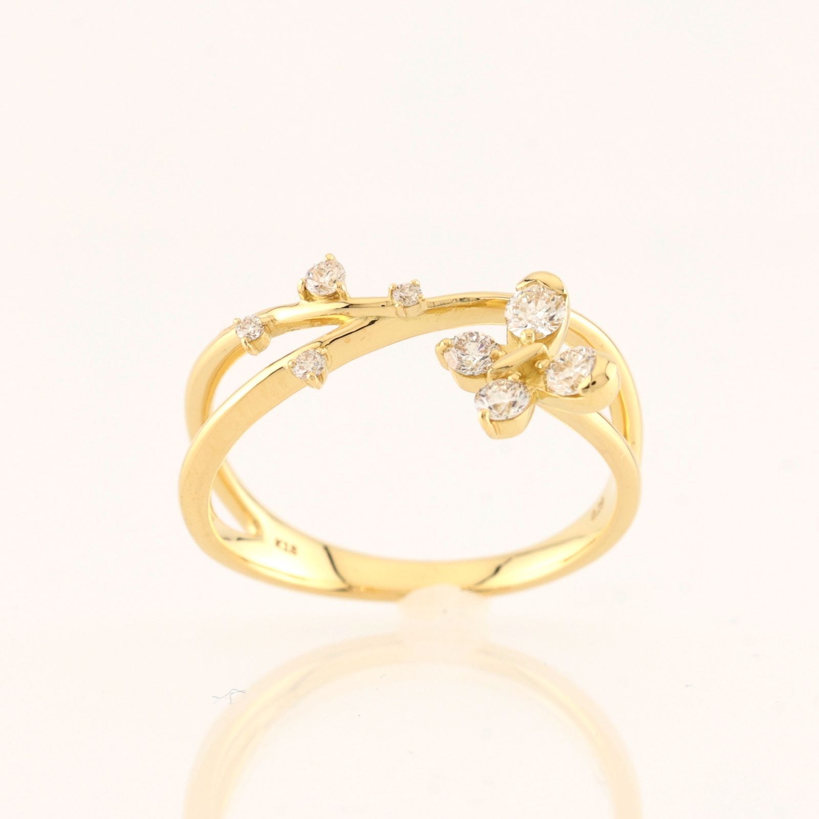 定価253,000円！》 K18 ゴールド ダイヤモンド 0.29ct リング 指輪 13
