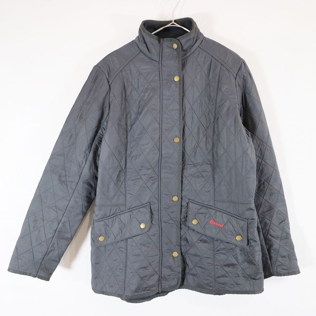 Barbour バブアー CAVALRY POLARQUILT キルティングジャケット 防寒 ユーロ ヨーロッパ古着 ブラック (レディース 16)  中古 古着 N6089