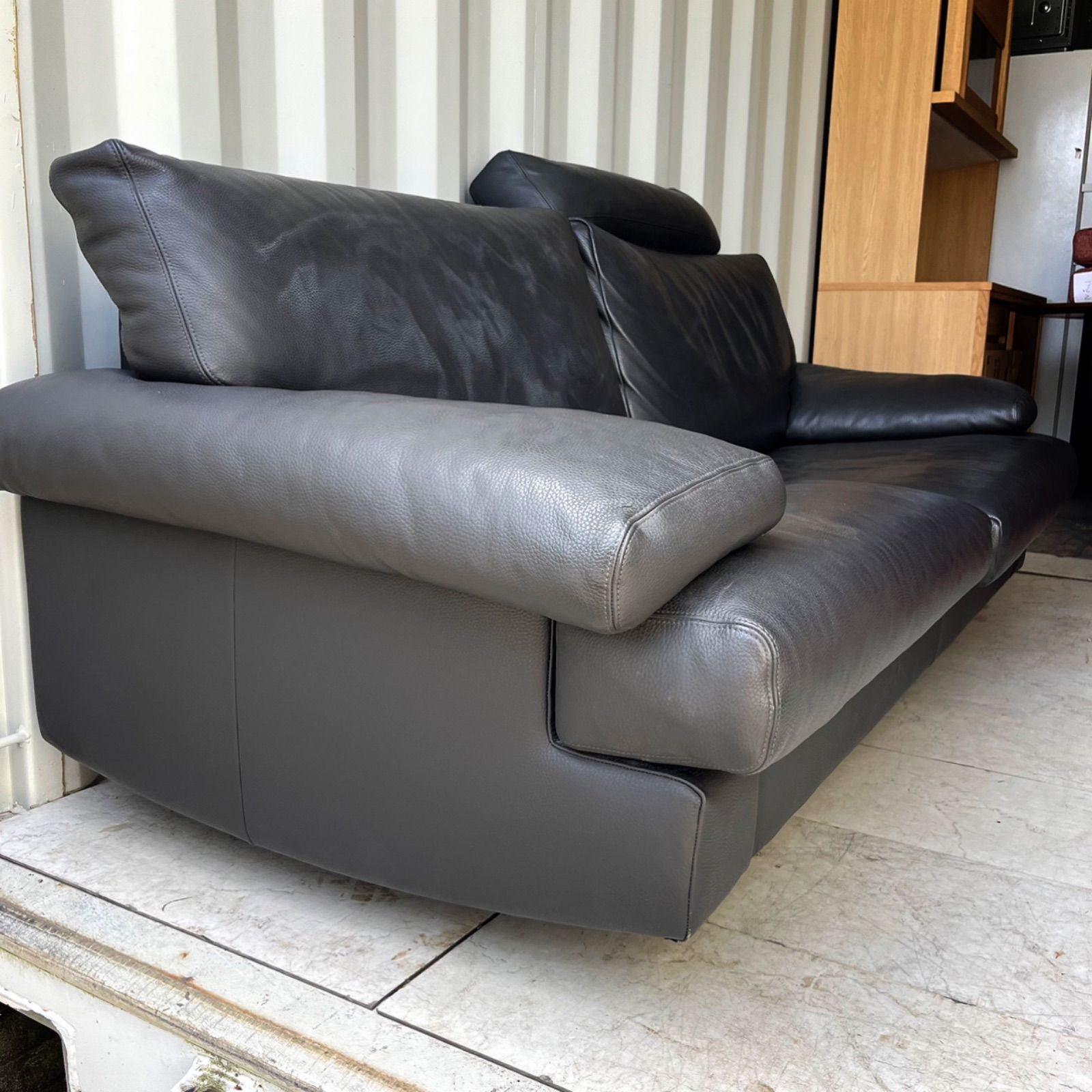 取付無料！フランスベッド エルポ マルネ ドイツ製高級総本革3人