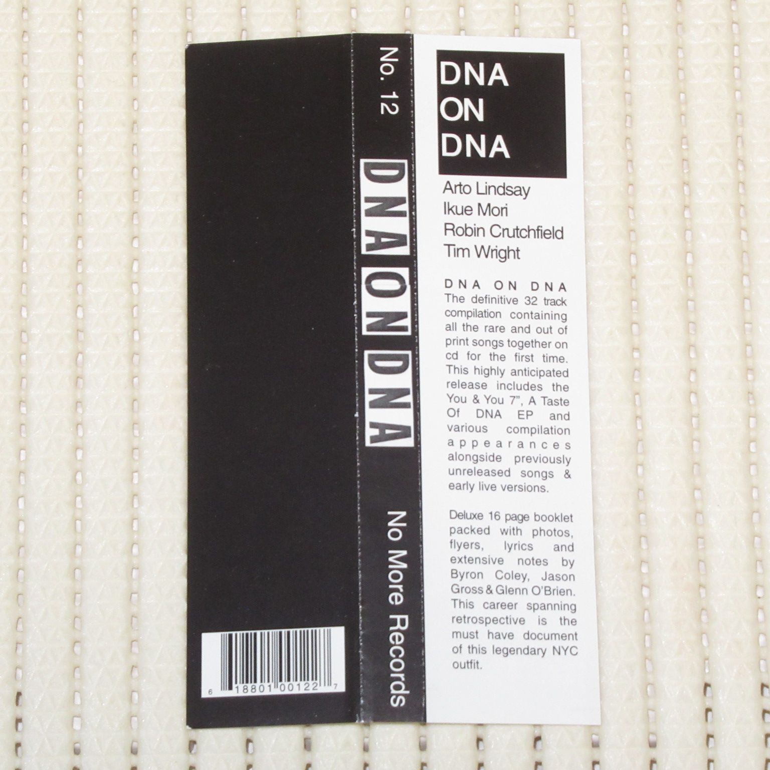 CD DNA ON DNA 輸入盤 帯付 NO MORE RECORDS No. 12 ARTO