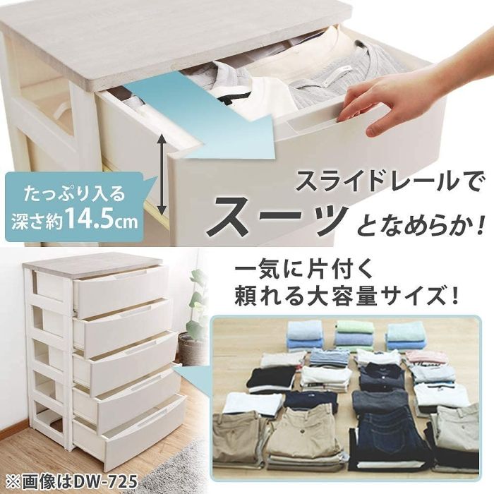 5営業日で発送 IRISOHYAMA アイリスオーヤマ デザインウッドトップチェスト DW-555 アイボリー MARWIL-DEMENAGEMENTS_CH