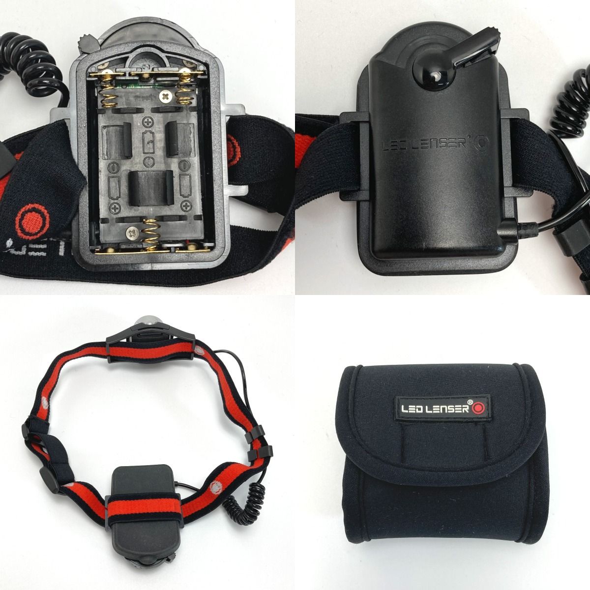 LED LENSER H7 ヘッドライト ポーチ付き やや傷や汚れあり