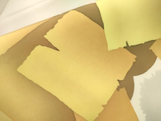 平和屋着物○塩瀬 九寸名古屋帯 破れ色紙文 正絹 逸品 CAAT8087hy