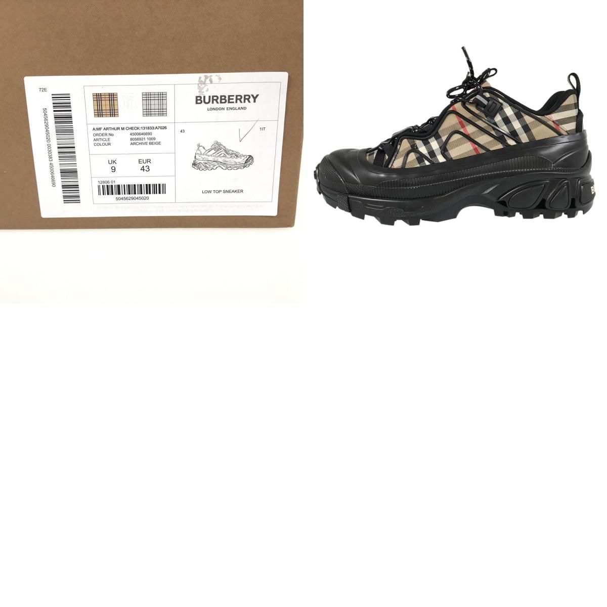 バーバリー BURBERRY スニーカー 8056921 アーサー チェック メンズ 