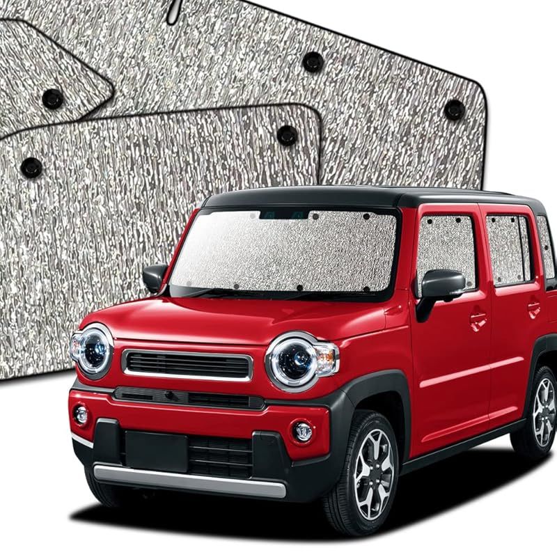 趣味職人 サンシェード シームレスサンシェード 新型 ハスラー MR52S MR92S Jスタイル J STYLE HUSTLER 車用 カーテン 車中泊 カーフィルム フルセット 日本製 対応 『03s-g022-sa』
