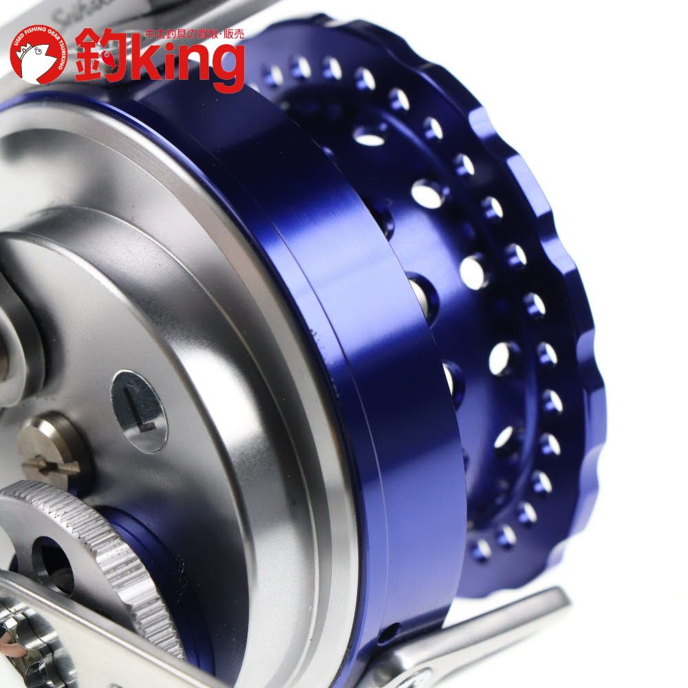 美品 【SHIMANO】シマノ『10セイハコウ 60SP ブルー Left』02501 2010年モデル 左ハンドル チヌ用リール 1週間保証 シマノ セイハコウ60S シルバー 美品 左手巻き (右手巻きに変更可能