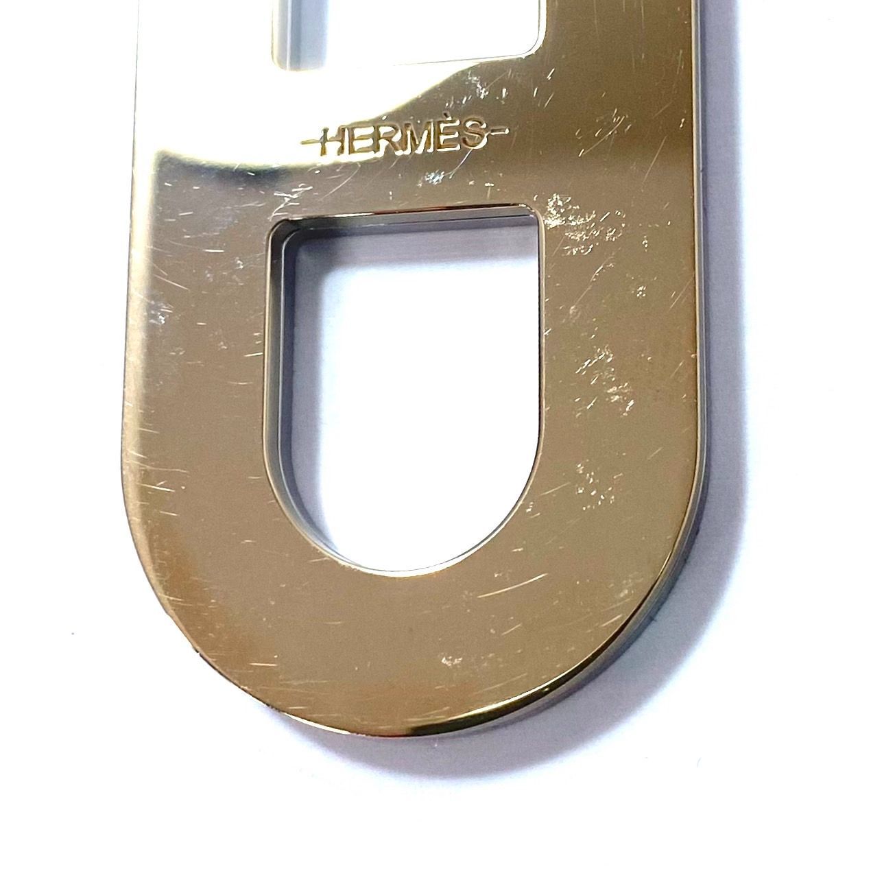 M【HERMES】シェーヌダンクル スカーフリング ゴールド シルバー