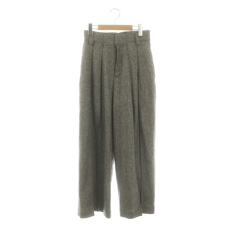 cygne シーニュ ハイウエストタックワイドパンツ Lara ブラック 0