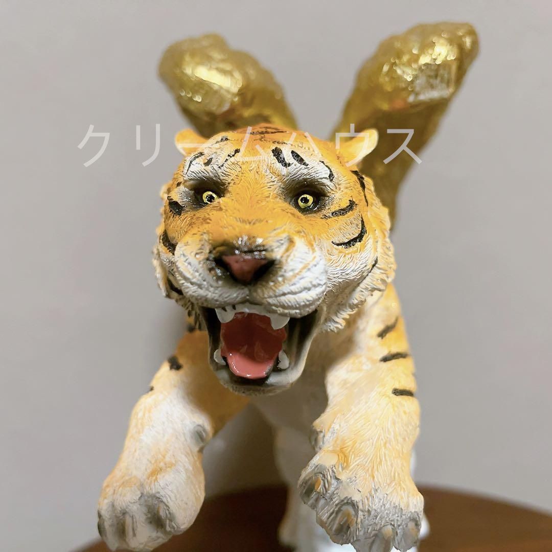 高級品 ゴールドの翼を持つ虎の置物 オブジェ インテリア 雑貨
