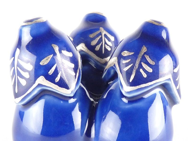 清宮】平安 高野昭阿弥 作「茄子 蓋置」共箱 高さ 約5.5cm 幅 約