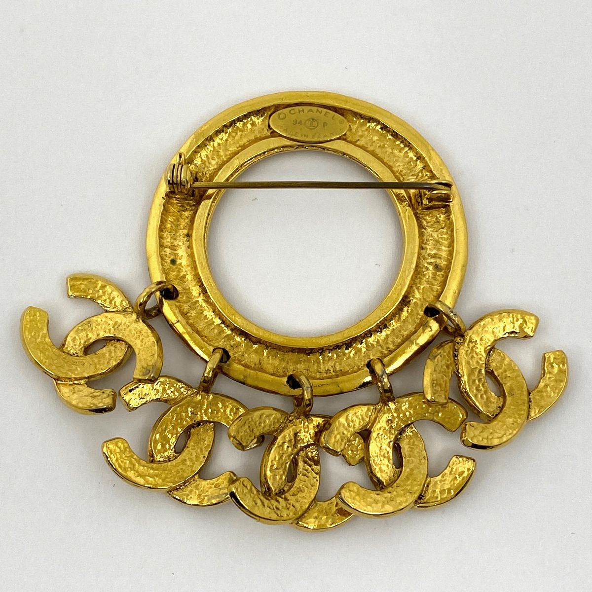 シャネル CHANEL ココマーク ブローチ CCマーク スイング ブローチ GP ゴールド レディース