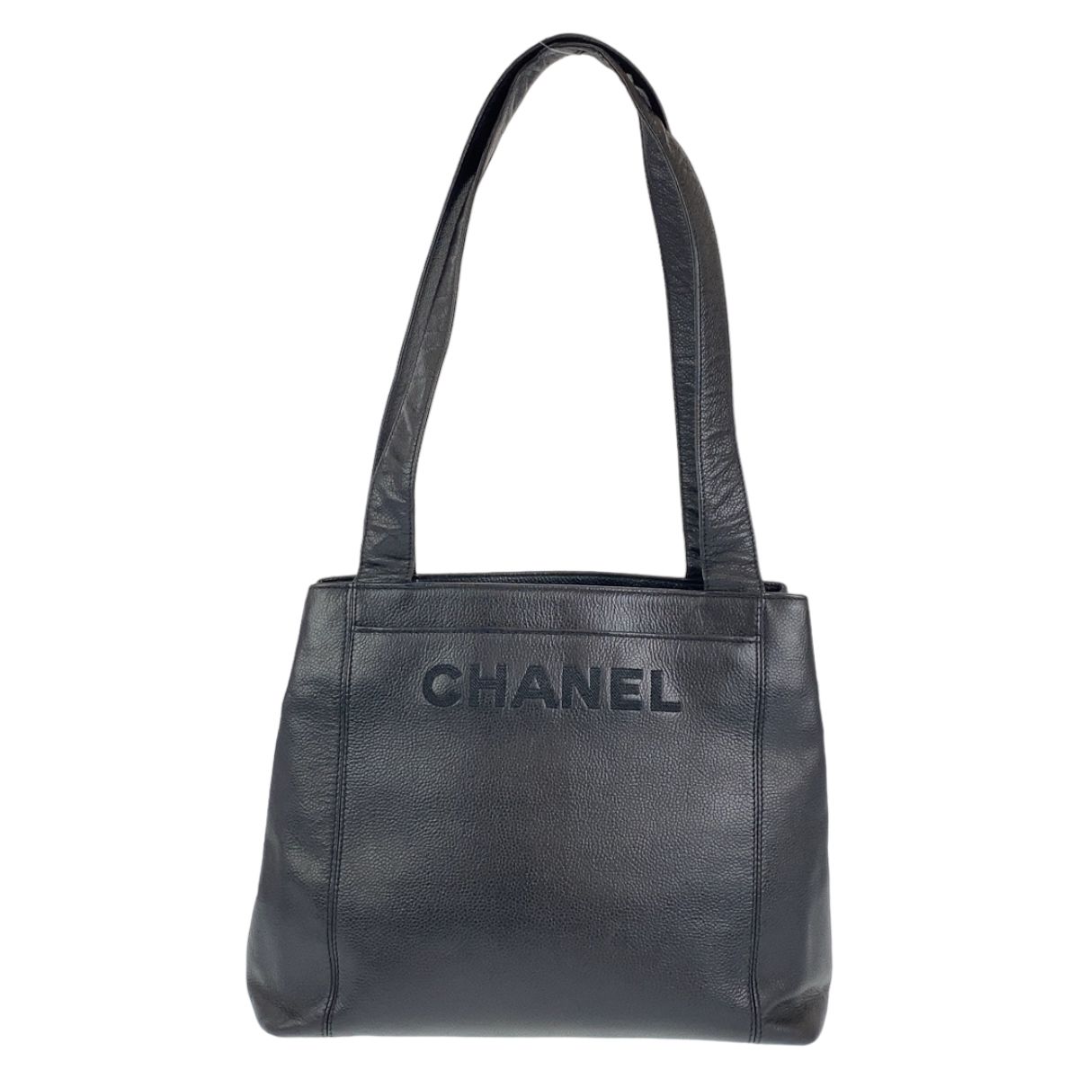 CHANEL ロゴ トートバッグ ブラック 楽天市場】☆ CHANEL シャネル エンボス ロゴ トートバッグ