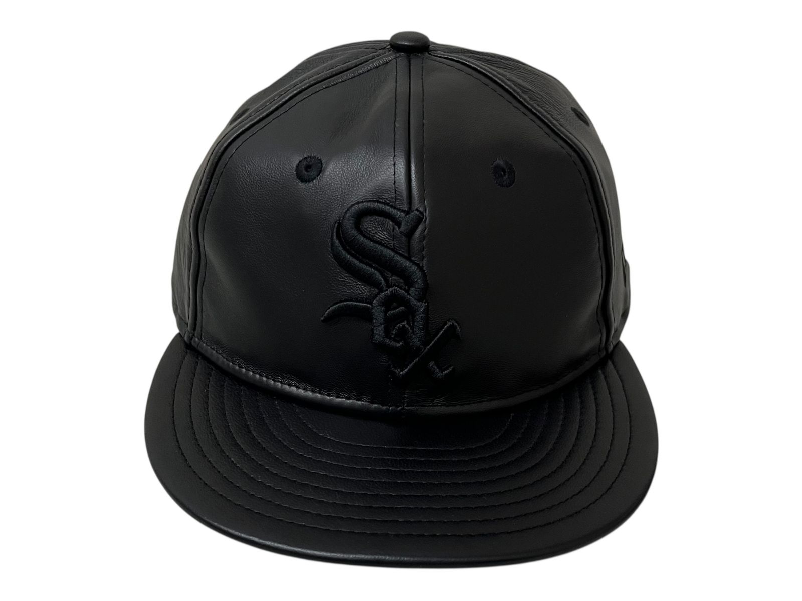 NEWERA ニューエラ レザーキャップ GENUINE LEATHER CAP 本革 MLB シカゴ ホワイトソックス 60585329 F ブラック メンズ|036