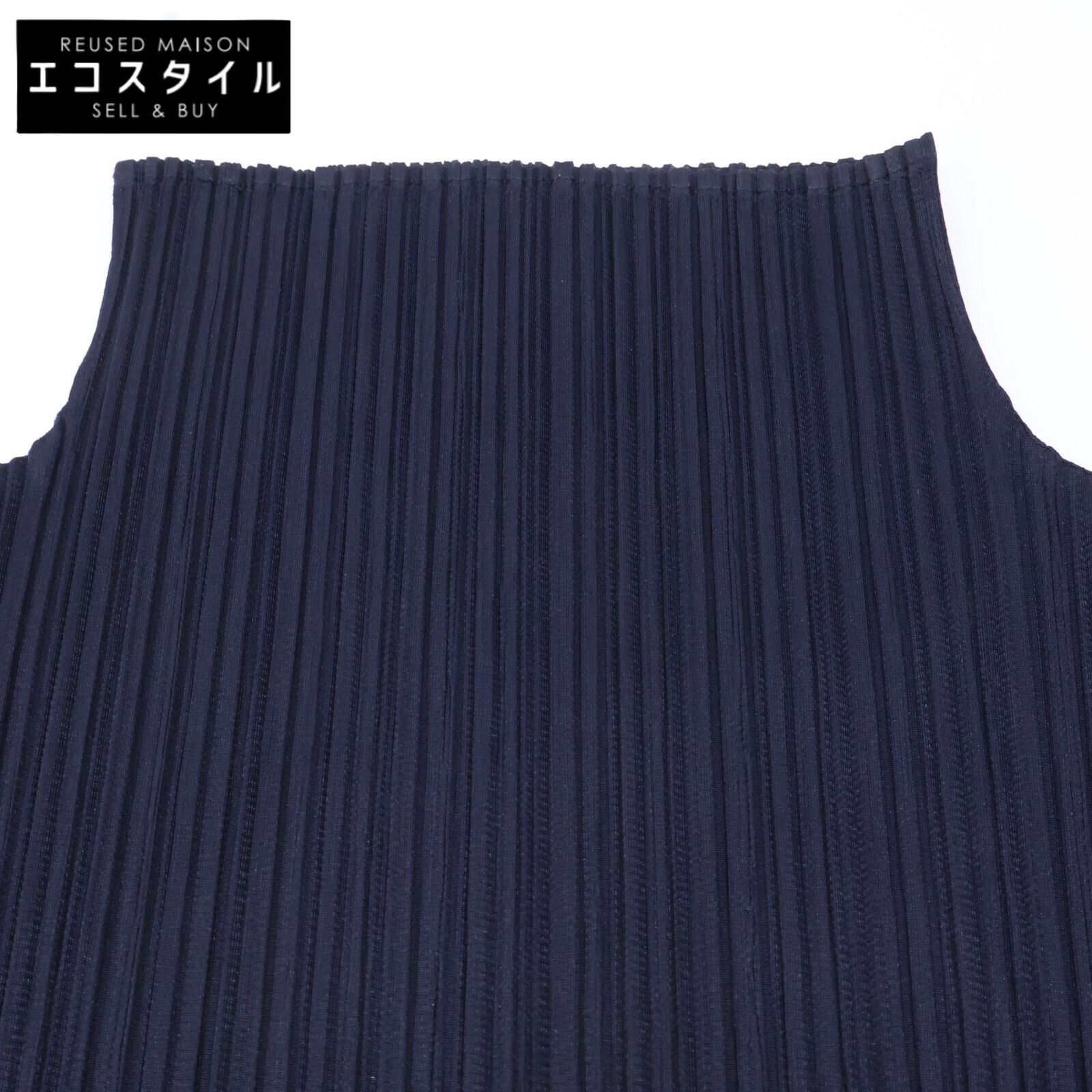 PLEATS PLEASE プリーツプリーズ PP04-JK604 ネイビー ポリエステル ハイネックロングスリーブプリーツカットソー 4