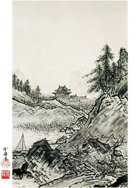 種類2：f6 額絵 雪舟 秋冬山水図 秋 2024 f8・f6・f4サイズ 日本の名画