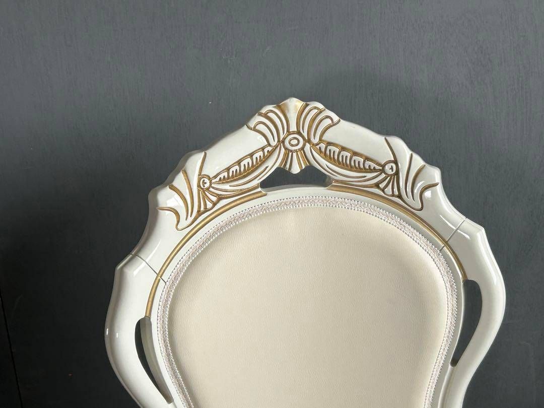 専用　①イタリア　ヨーロピアン　ヨーロッパ　猫脚　シンプル　ホワイトチェア　nz ② イタリア ヨーロピアン ヨーロッパ 猫脚 シンプル ホワイト