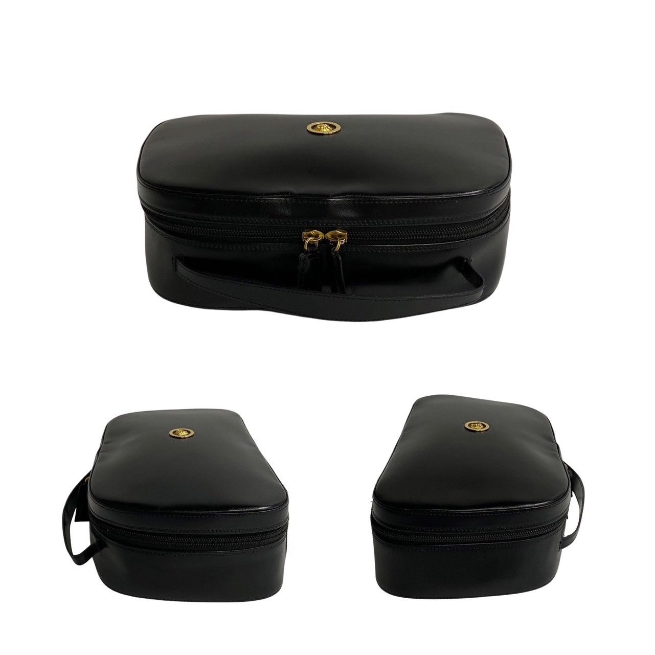 ほぼ未使用 レア VERSACE ヴェルサーチ メデューサ ロゴ 金具 カーフ 