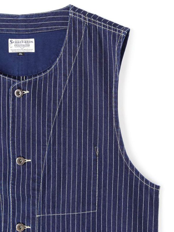 Schott ショット ヒッコリー ストライプ ベスト メンズ レディース OLD