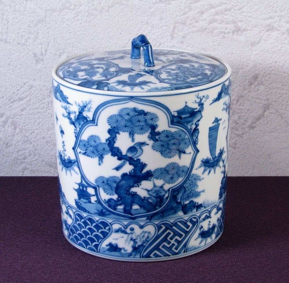 小峠葛芳作 丹山窯 祥瑞手寸胴水指 極美品 共箱・共布・栞付