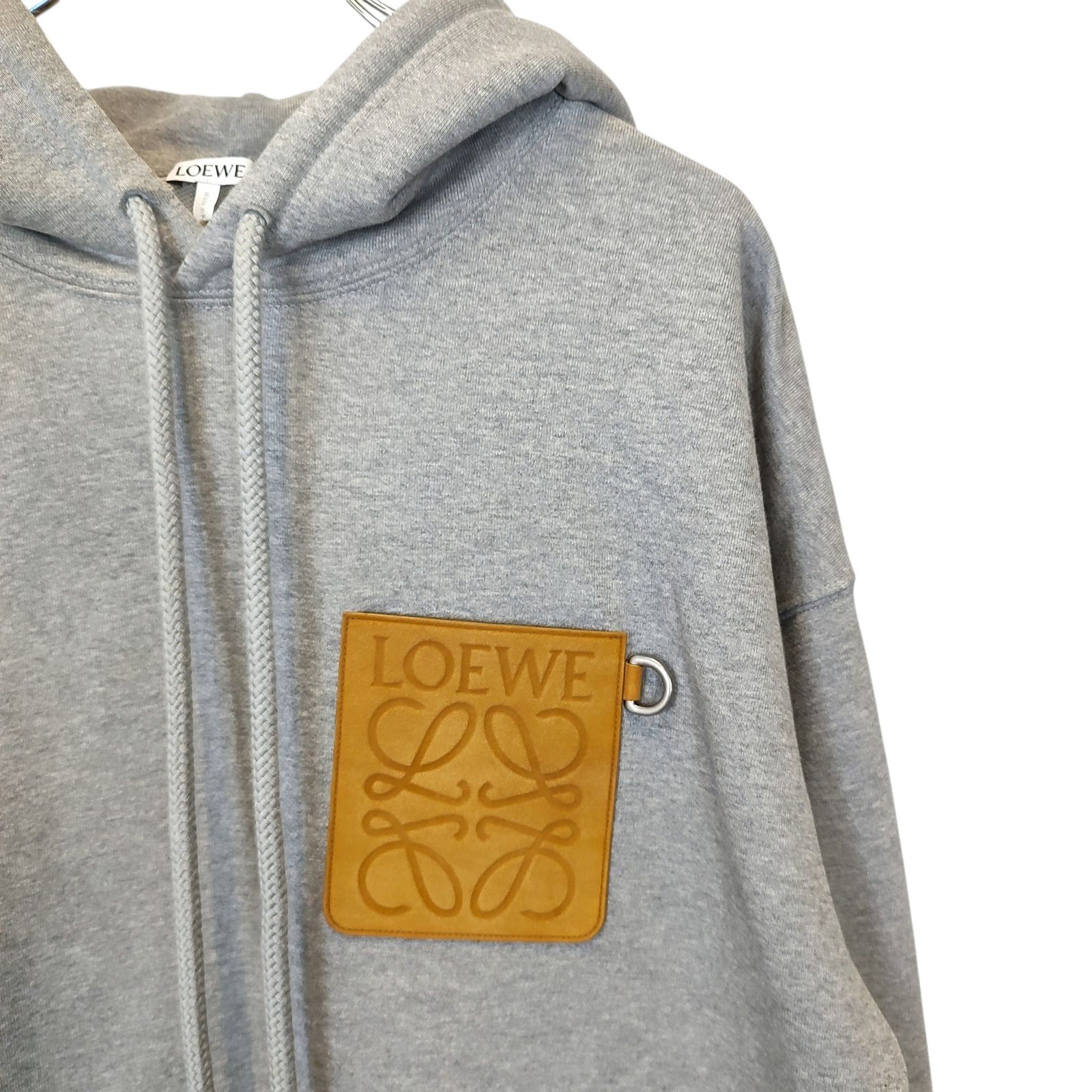 LOEWE ロエベ 22SS アナグラム レザーパッチ フーディー パーカー