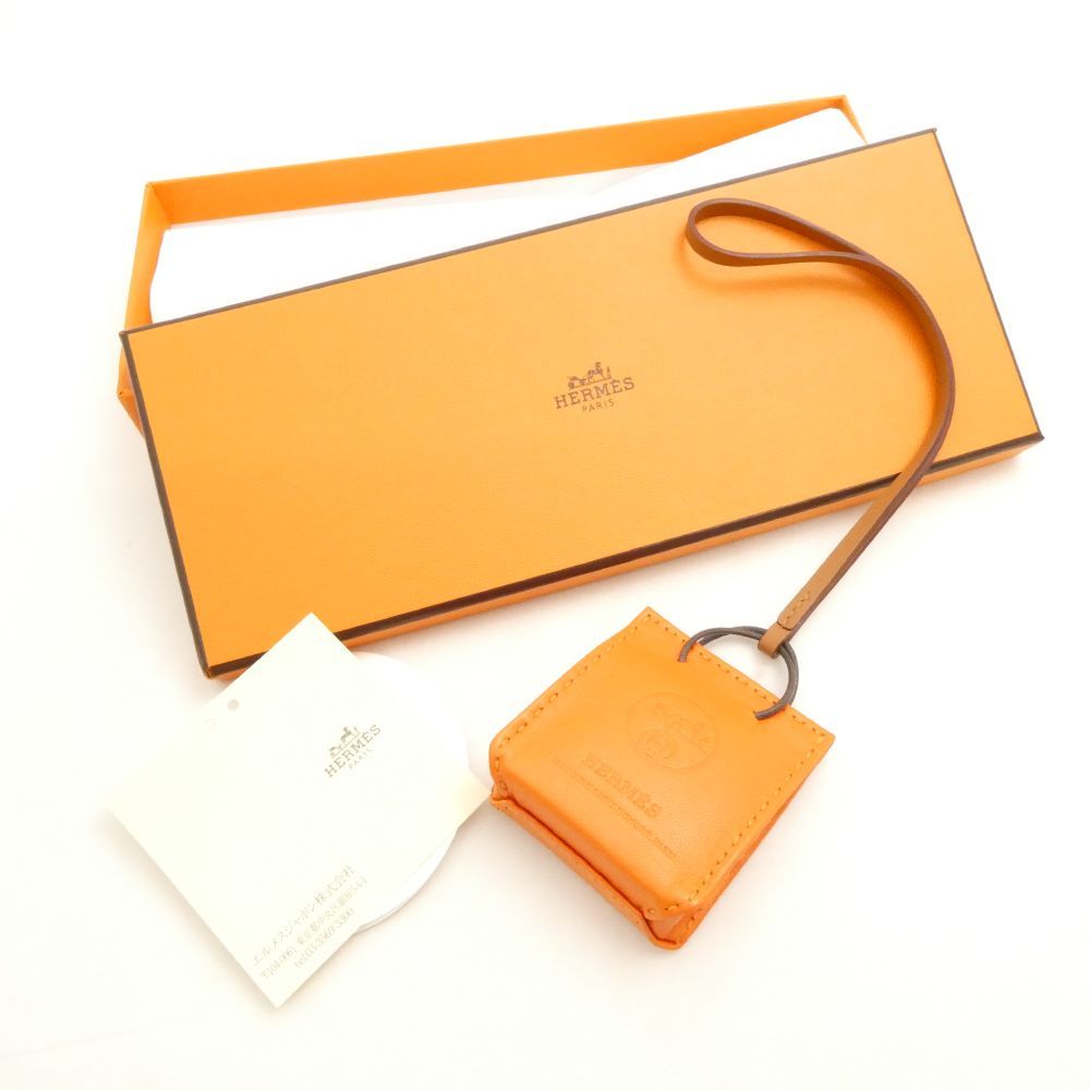 美品 HERMES エルメス サックオランジュ オレンジショッパー