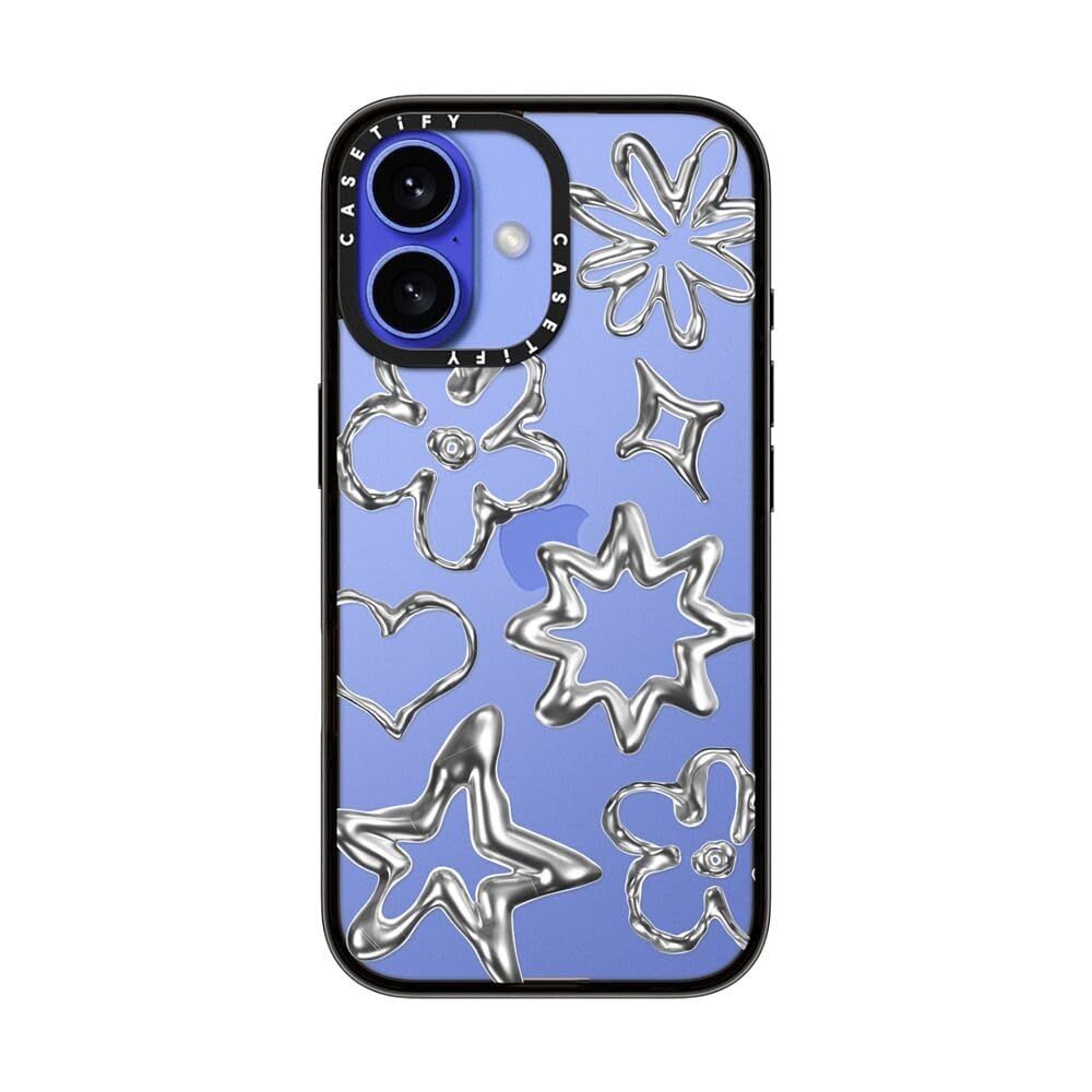 CASSETIFY iPhone 16 Chrome Doodles ケース（Casetify Chrome